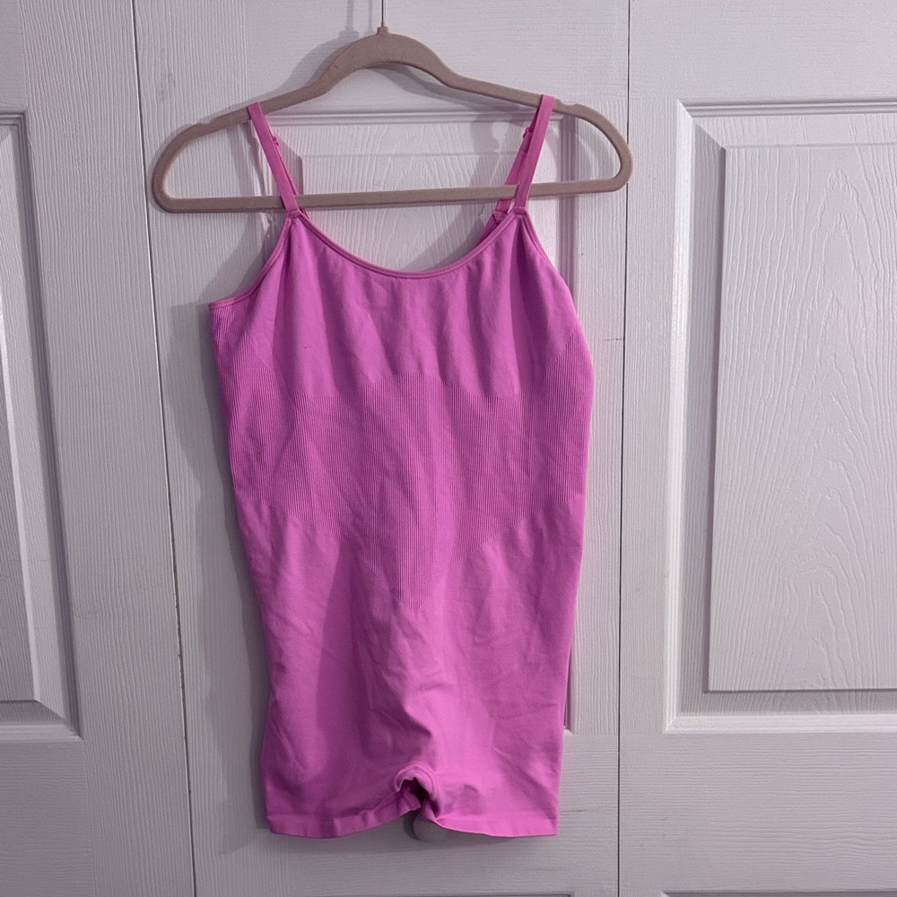 Pink Spaghetti Strap Tank Top